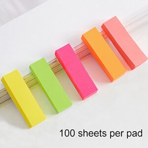 MyLifeUNIT Small Sticky Notes, Self-Stick Notes 0.6 x 3 Inch, Variety of Colors (100 Pcs x 15 Pack)