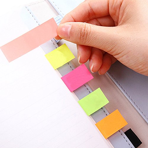 MyLifeUNIT Small Sticky Notes, Self-Stick Notes 0.6 x 3 Inch, Variety of Colors (100 Pcs x 15 Pack)