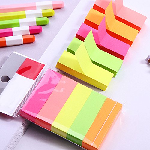 MyLifeUNIT Small Sticky Notes, Self-Stick Notes 0.6 x 3 Inch, Variety of Colors (100 Pcs x 15 Pack)