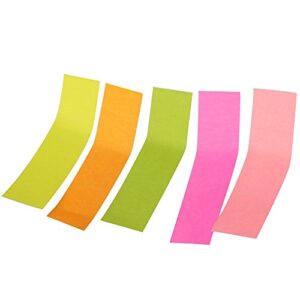 MyLifeUNIT Small Sticky Notes, Self-Stick Notes 0.6 x 3 Inch, Variety of Colors (100 Pcs x 15 Pack)