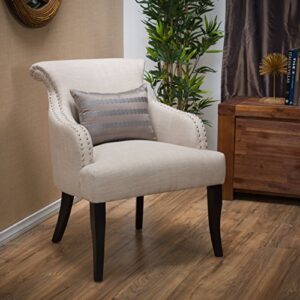 Christopher Knight Home Filmore Fabric Arm Chair, Light Beige
