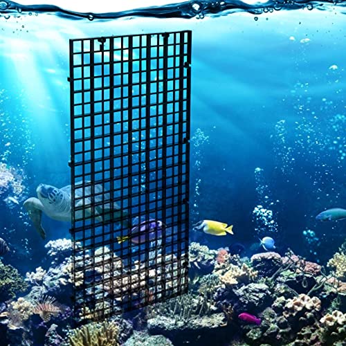 OBANGONG 6 Pcs Grid Divider Tray Egg Crate 11.8inch Louvre Aquarium Fish Tank Bottom Isolation