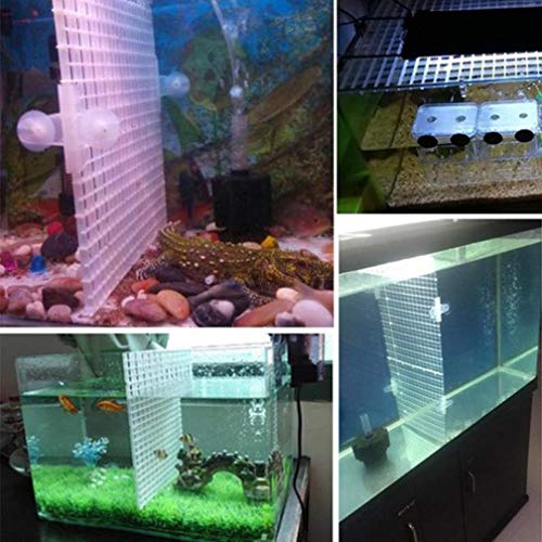 OBANGONG 6 Pcs Grid Divider Tray Egg Crate 11.8inch Louvre Aquarium Fish Tank Bottom Isolation