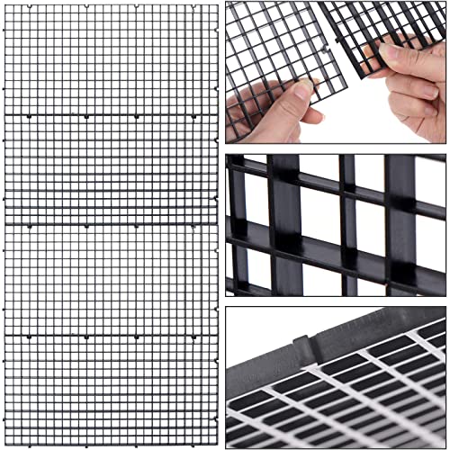 OBANGONG 6 Pcs Grid Divider Tray Egg Crate 11.8inch Louvre Aquarium Fish Tank Bottom Isolation