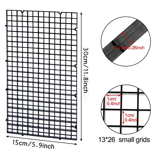 OBANGONG 6 Pcs Grid Divider Tray Egg Crate 11.8inch Louvre Aquarium Fish Tank Bottom Isolation