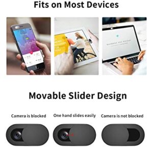 Webcam Cover, Camera Cover Slide, Laptop Camera Cover Slide, Smartphone Webcam Sticker,Camera Blocker Protect Privacy Perfect Laptop Camera Cover for Phone, Tablet, Laptop 6 Pack (3 Black+3 White)