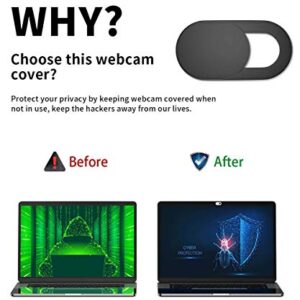 Webcam Cover, Camera Cover Slide, Laptop Camera Cover Slide, Smartphone Webcam Sticker,Camera Blocker Protect Privacy Perfect Laptop Camera Cover for Phone, Tablet, Laptop 6 Pack (3 Black+3 White)