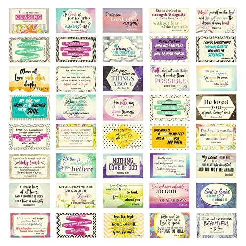 Best Paper Greetings 40 Pack Bible Verse Cards for Prayer, Sunday School, Inspirational Christian Gifts for Women (3 x 2 In)