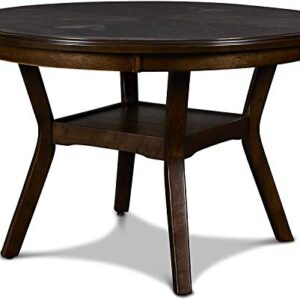 New Classic Furniture Gia 5-Piece Round Dining Table Set, 47-Inch, Cherry