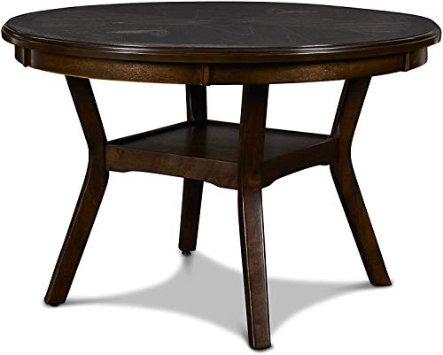 New Classic Furniture Gia 5-Piece Round Dining Table Set, 47-Inch, Cherry