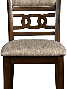 New Classic Furniture Gia 5-Piece Round Dining Table Set, 47-Inch, Cherry