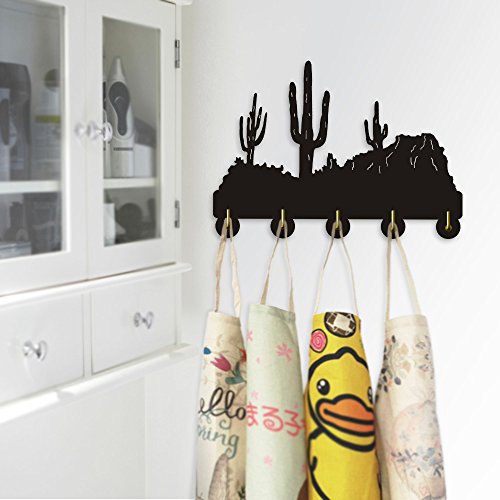 The Geeky Days Cliffs Cactus Desert Plant Wall Hanger Hook Coat Hooks Robe Hook Towel Hooks Personalised Modern Decorative Living Room Hanger Wall Hooks