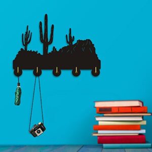 The Geeky Days Cliffs Cactus Desert Plant Wall Hanger Hook Coat Hooks Robe Hook Towel Hooks Personalised Modern Decorative Living Room Hanger Wall Hooks