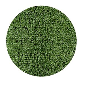 ambiant heavy duty artificial grass turf indoor outdoor green grass color 4' round - area rug for dogs, patios, porches with a marine backing