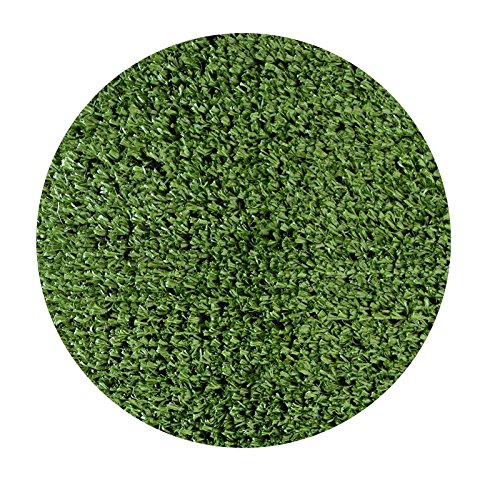 Ambiant Heavy Duty Artificial Grass Turf Indoor Outdoor Green Grass Color 4' Round - Area Rug for Dogs, patios, porches with A Marine Backing