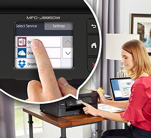 Brother Wireless All-in-One Inkjet Printer, MFC-J895DW, Multi-function Color Printer, Duplex Printing, NFC One Touch to Connect Mobile Printing, Amazon Dash Replenishment Enabled, Black, Standard