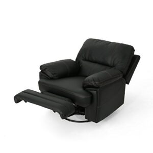 great deal furniture | laurent | faux leather swivel power recliner | in black