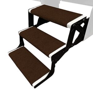 prest-o-fit 3-pack 2-4066 outrigger rv step rug chocolate brown 18 in. wide