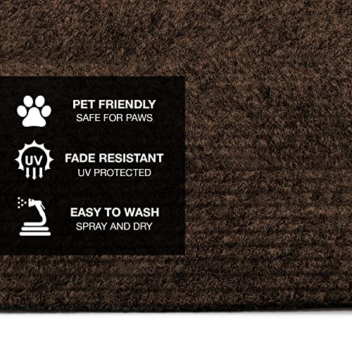 Prest-O-Fit 3-Pack 2-4066 Outrigger RV Step Rug Chocolate Brown 18 in. Wide