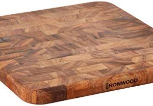 Ironwood Oslo End Grain Square Utility Board, One Size, Acacia Wood