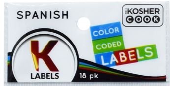 Kosher Sticker Labels Spanish Assorted Colors