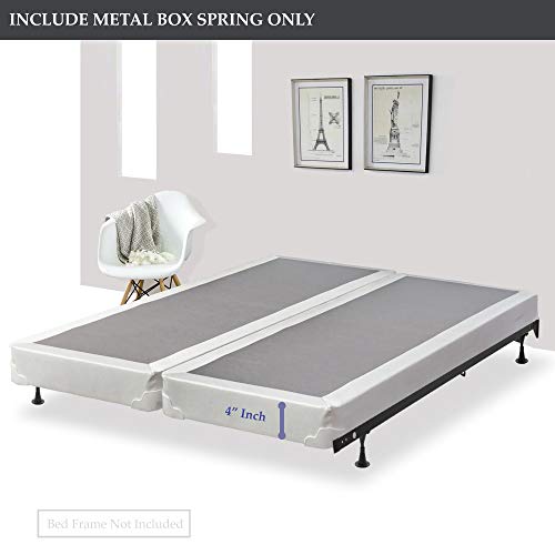 Mattress Solution Fully Assembled Low Profile Metal Traditional Boxspring/Foundation for Mattress, King, Size