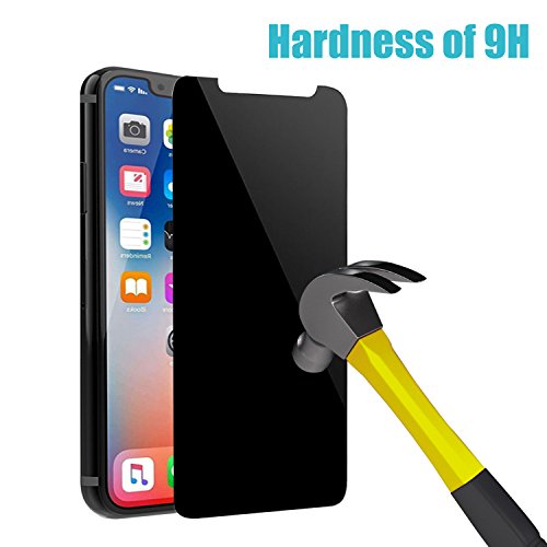 Pehael [2+1 Pack] Privacy Screen Protector for iPhone 11 Pro/iPhone Xs/iPhone X/iPhone 10 Anti-Spy Tempered Glass Film 9H Hardness Upgrade Edge Protection Easy Installation Bubble Free [5.8 inch]