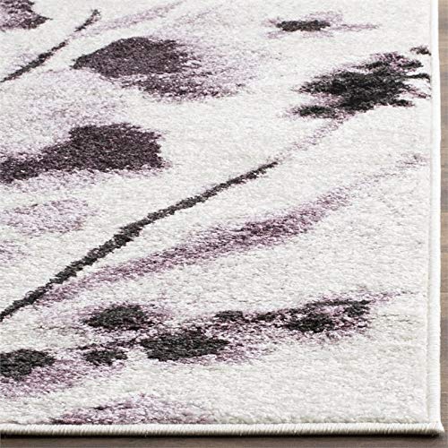 SAFAVIEH Adirondack Collection Accent Rug - 2'6" x 4', Ivory & Purple, Floral Watercolor Design, Non-Shedding & Easy Care, Ideal for High Traffic Areas in Entryway, Living Room, Bedroom (ADR127L)