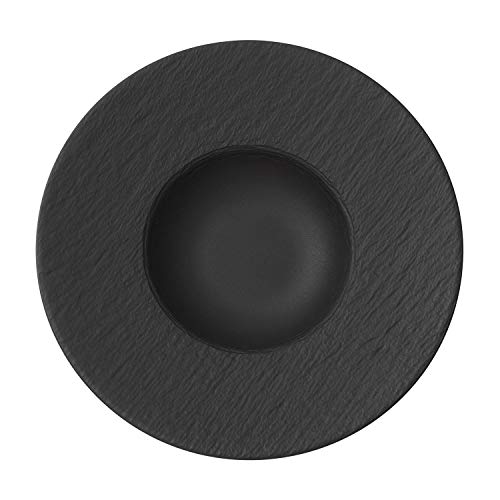 Villeroy & Boch Manufacture Rock Pasta Plate, 11.5 in, Black/Gray