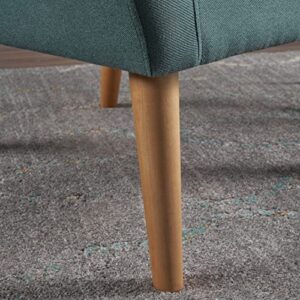 Christopher Knight Home Merel Mid Century Modern Fabric Club Chair, 28.30" W x 27.60" D x 31.50" H, Dark Teal/Natural