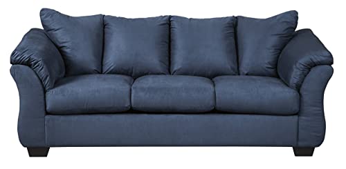 Signature Design by Ashley Darcy Casual Plush Sofa, Dark Blue