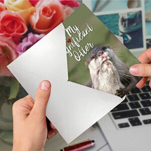 NobleWorks - Funny Anniversary Greeting Card - Romantic Spouse Humor, Married Couples Anniversary Notecard - Significant Otters C5528ANG