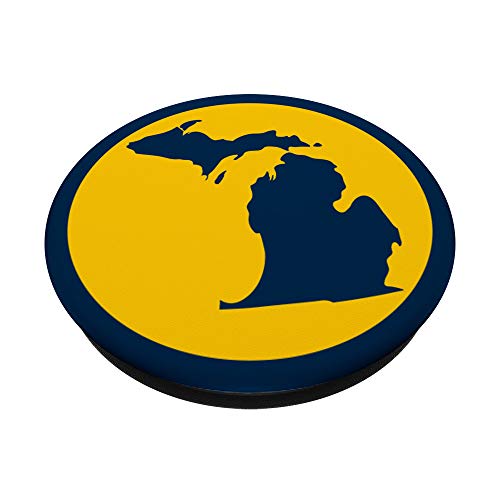 Cute Unique Blue & Maize State of Michigan PACJ1302 PopSockets PopGrip: Swappable Grip for Phones & Tablets