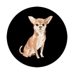 Cute Chihuahua Watercolor Art | Dog Lover Gift PACJ0899 PopSockets PopGrip: Swappable Grip for Phones & Tablets