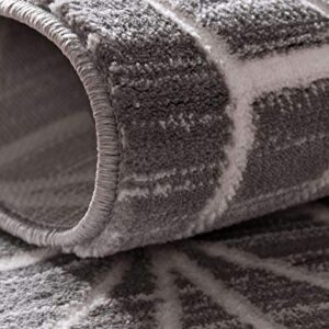 Jill Zarin Uptown Collection Area Rug - Fifth Avenue (2' 2" x 6' 1" Runner, Gray/ Ivory)