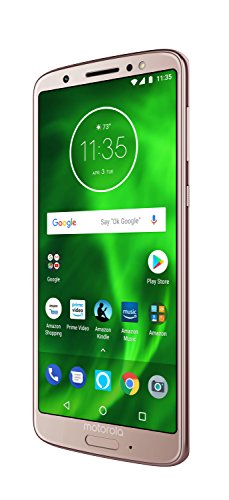 Moto G6 with Alexa Hands-Free – 32 GB – Unlocked (AT&T/Sprint/T-Mobile/Verizon) – Oyster Blush - Prime Exclusive Phone