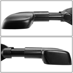 DNA Motoring TWM-001-T222-BK-R Manual Adjustment Towing Mirror Compatible With 03-06 Silverado Suburban Avalanche Tahoe Sierra Yukon, Right Side