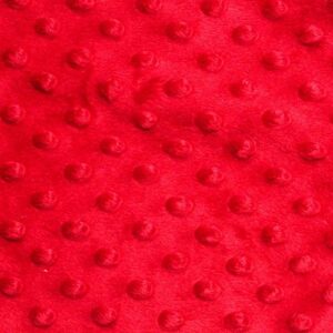 red minky dot cuddle fabric - sold by the yard - 58"/ 60"