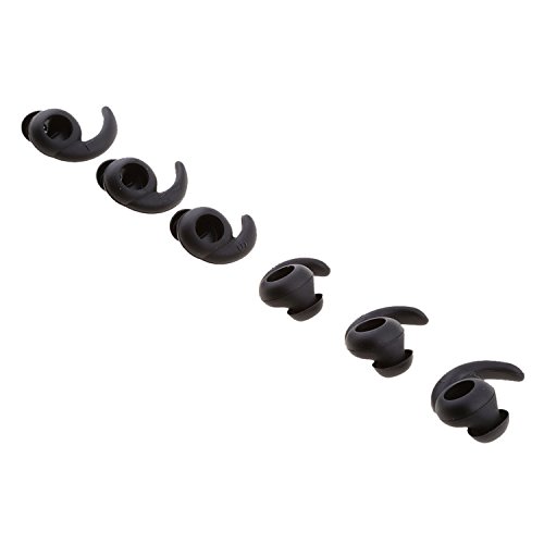 Eartips for JBL Synchros Reflect BT Sports Wireless Earphones,3 Pairs (S M L) Silicone Eargel Replacement Earbuds - Black