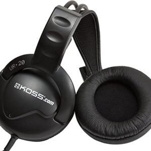 1 Pair Earpads Repair Parts for Koss UR20 UR-20 SB40 UR-30 UR30 Headphones (Leather) (Black)