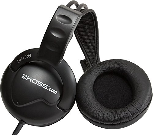 1 Pair Earpads Repair Parts for Koss UR20 UR-20 SB40 UR-30 UR30 Headphones (Leather) (Black)