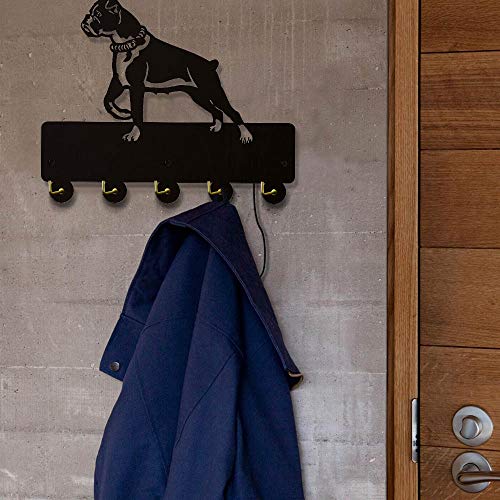 The Geeky Days Lovely Boxer Dog Design Bathroom Living Room Decor Wall Hook with LED Backlight Animals Coat Bags Clothes Coat Hook Keys Holder Towel Hook Dog Lover Gift