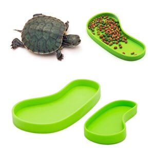 qupida reptile feeder, food dish water fountain for turtle aquatic pet supplies (s)