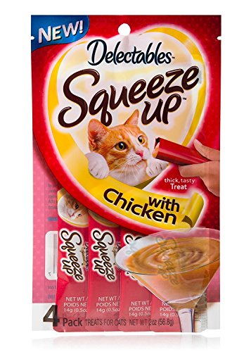 Delectables Squeeze Ups Chicken Flavor (2-PACKS) 4- Individual Tubes in Each pack