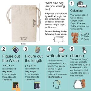 BigLotBags Premium Cotton Muslin Bags, 100% Organic Cotton with Single Drawstring. Premium Quality Reusable Eco-Friendly Natural Muslin Bags. (50, 5 x 7 Inches)