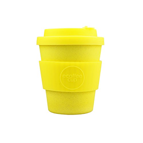 8oz 250ml Ecoffee Reusable Cups With Silicone Lid Tops, Made With Natural Bamboo Fibre, Like A Boss