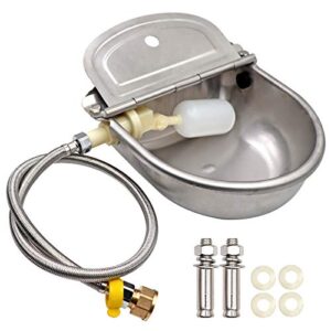 stainless steel waterer bowl for horse dog cattle goat sheep pig float valve automatic water trough