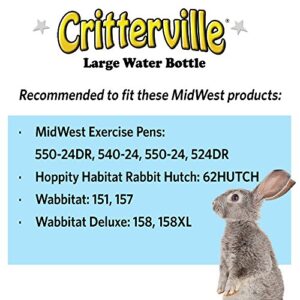 MidWest Homes for Pets Large Animal Water Bottle | Ideal for Hamsters, Mice, Guinea Pigs & Rabbits, Large