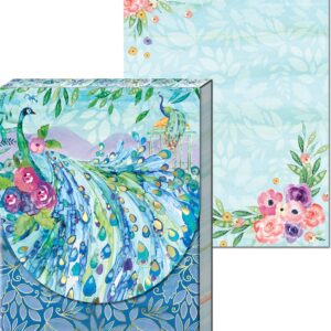 Punch Studio, Pagoda Peacock, Pocket Notepad, 75 Printed Sheets