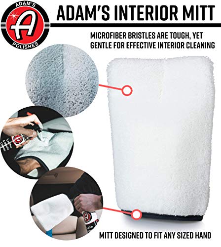 Adam's Interior Scrubbing Mitt - Agitate Surfaces to Quickly Remove Stubborn Dirt or Stains - Safe for Interior Surfaces